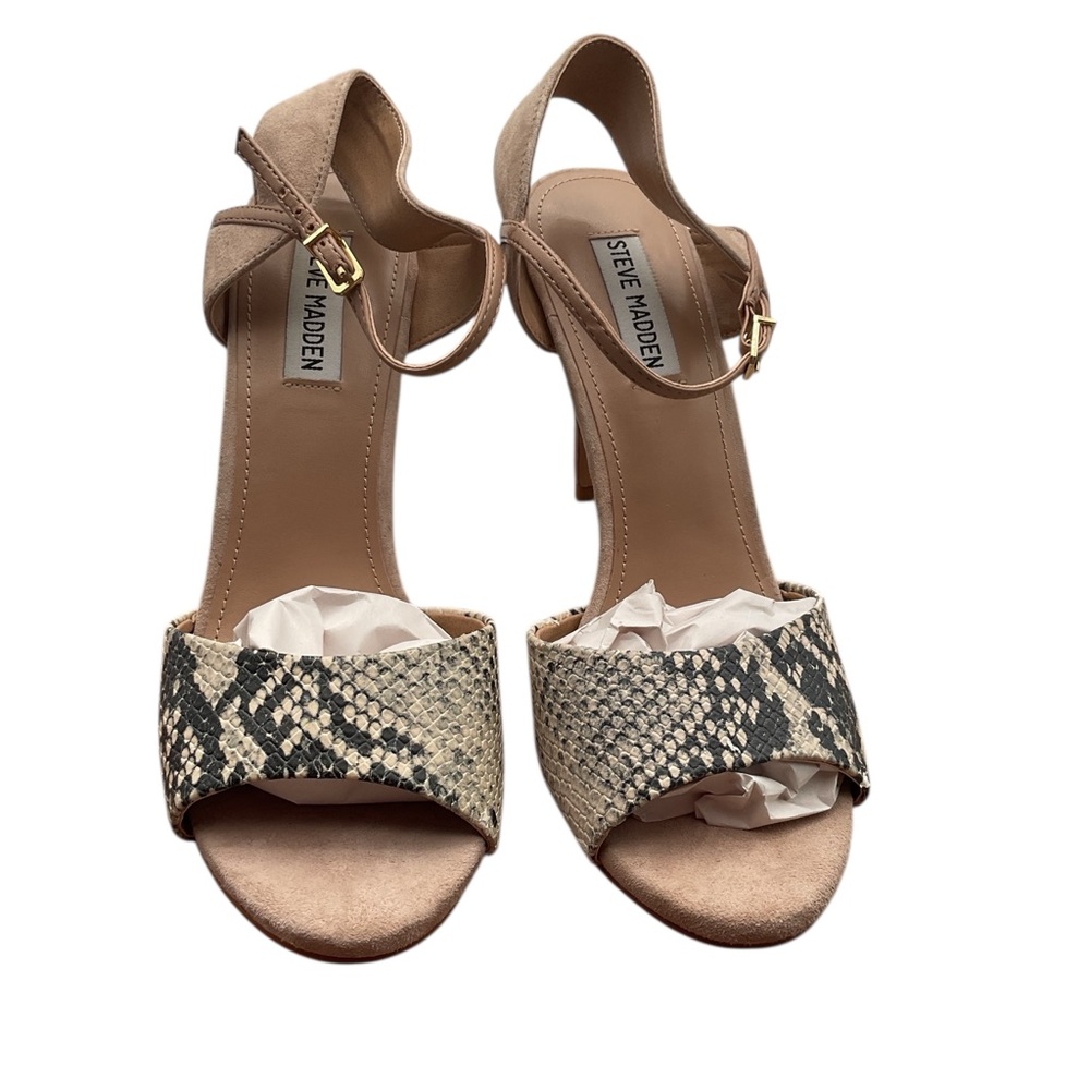Steve Madden Tan‎ Snake Print Women's Sandals 9.5 M